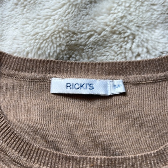 Ricki’s Brown Long Sleeve Top | Size S | Rose Gold Button Detail | - Picture 2 of 4